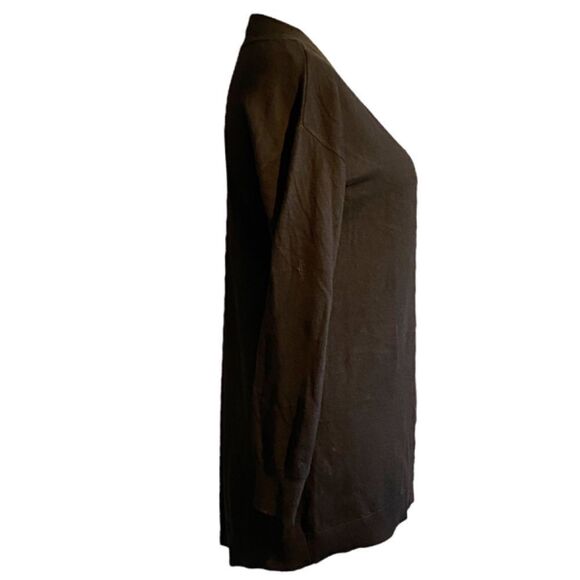 Chico’s V Neck Black Sweater Tunic Size S NWT 0824 - Picture 4 of 11